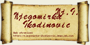Njegomirka Ikodinović vizit kartica